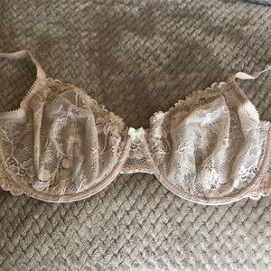 Light Nude Lace Unlined Bra